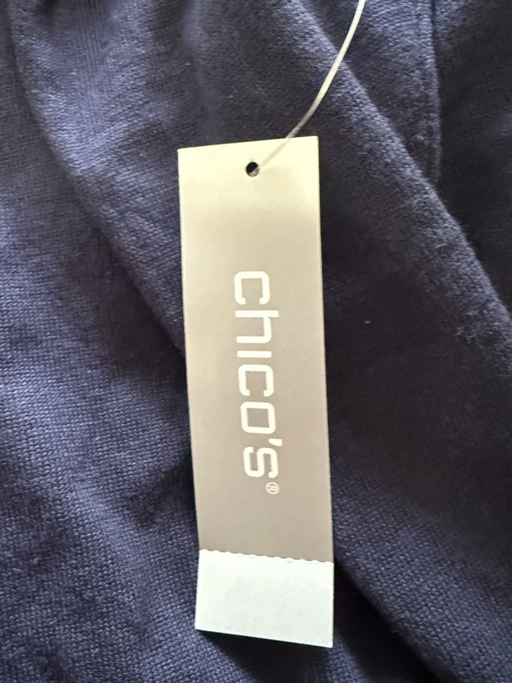 Chicos Navy Long Sleeve Top - Picture 5 of 7